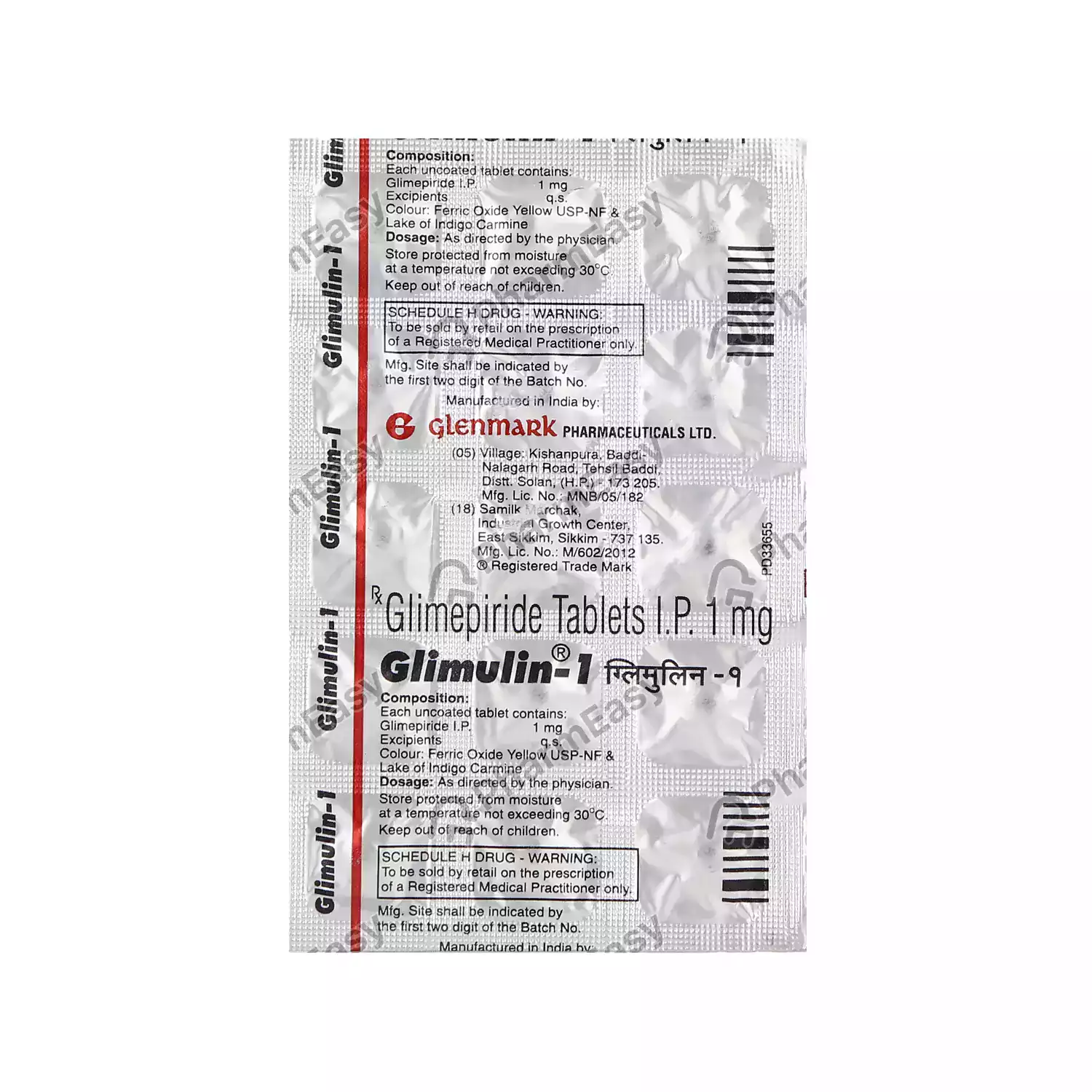 GLIMULIN-1MG TAB