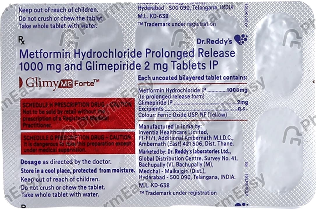 GLIMY DM2 FORTE 10+2+1000 TAB
