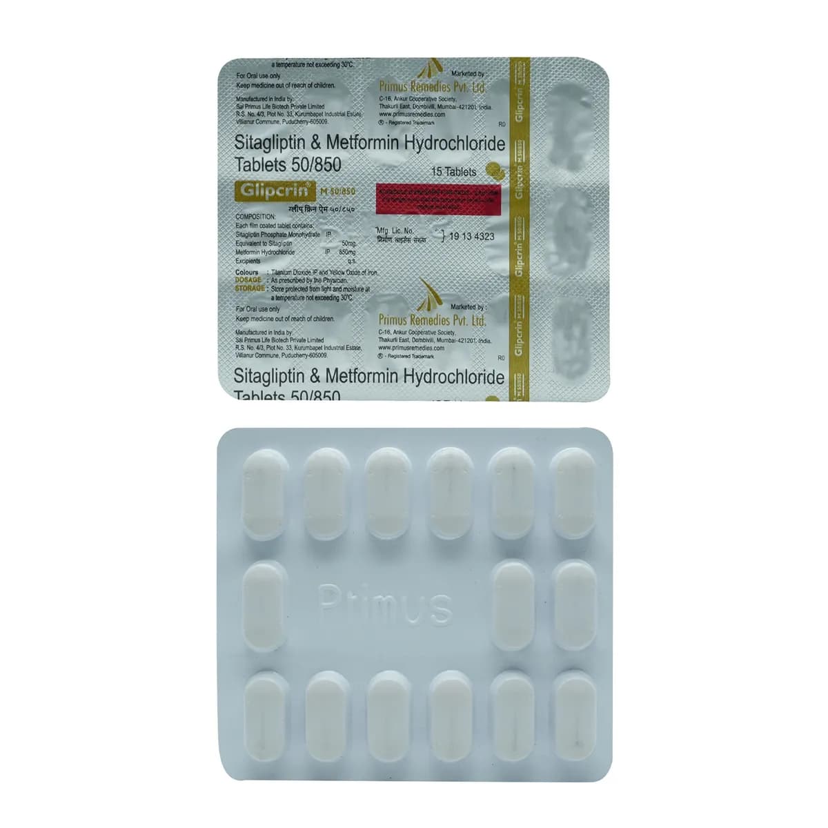 GLIPCRIN M 50/850 TAB