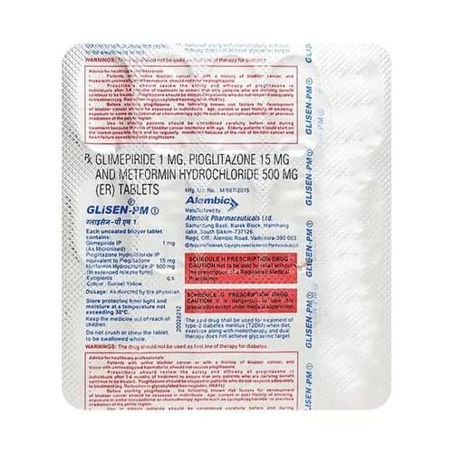 GLISEN SM 2/50/500MG TAB