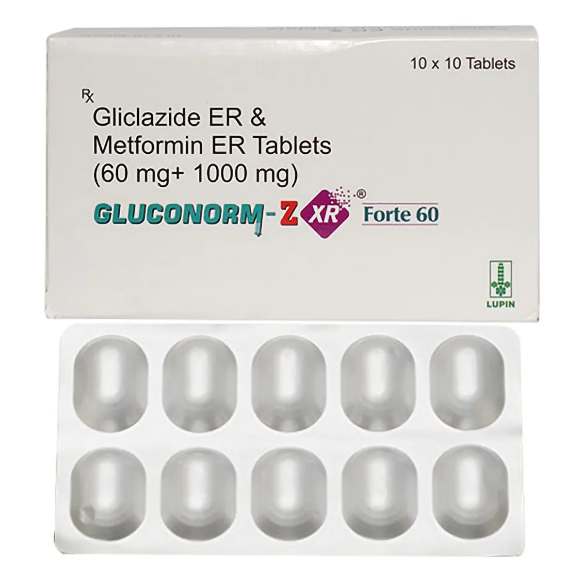 GLUCONORM ZXR FORTE 60MG TAB