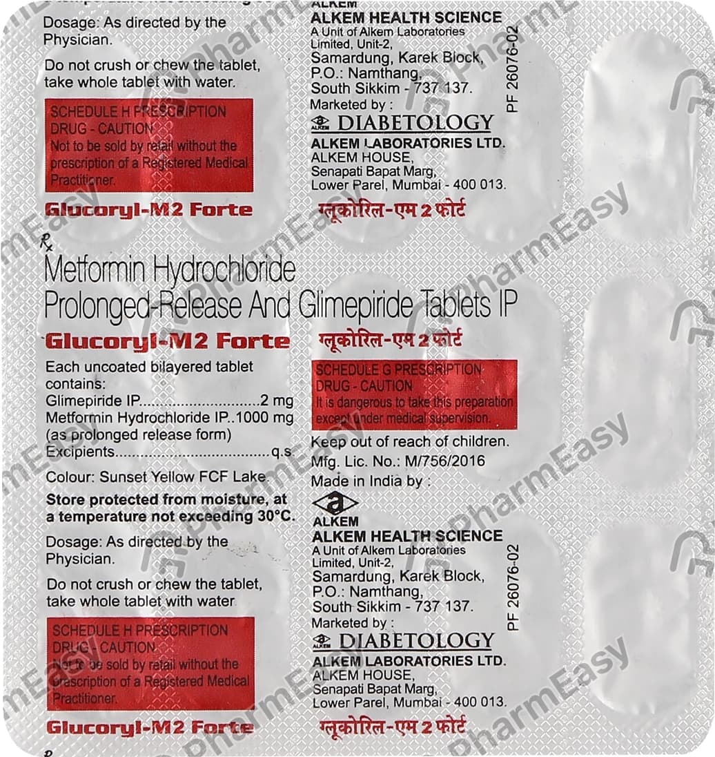 GLUCORYL-MS2 FORTE TAB