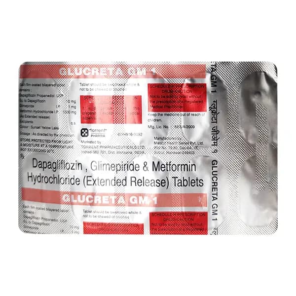GLUCRETA GM 1/10/1000 TAB