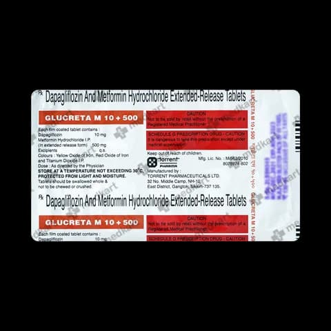 GLUCRETA GM 1/10/500 TAB