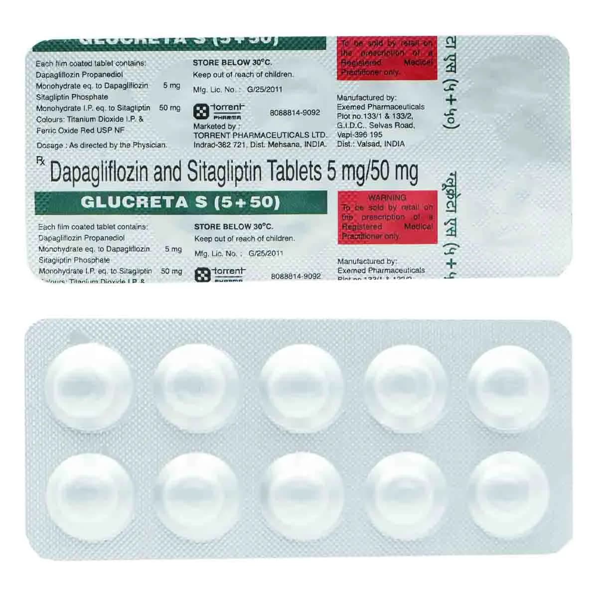GLUCRETA S (5+50) TAB
