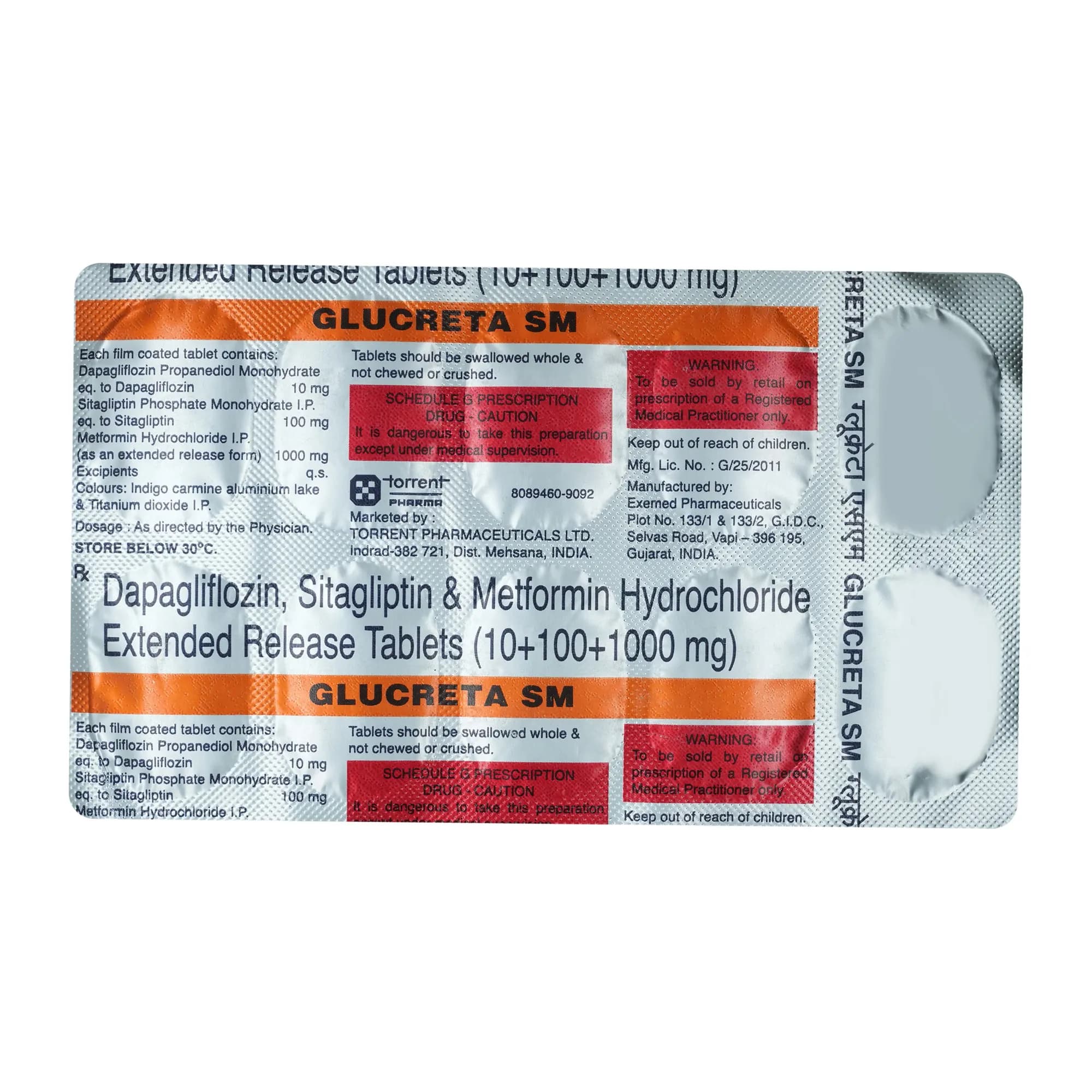GLUCRETA SM (10/100/1000MG)