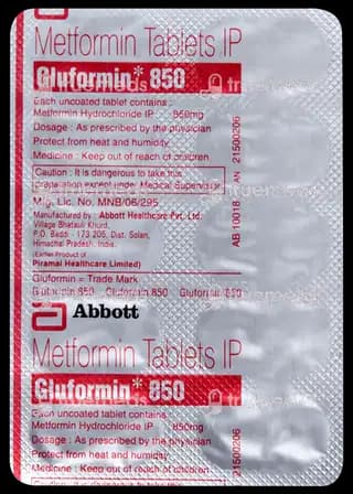 GLUFORMIN 850MG TA 10`S