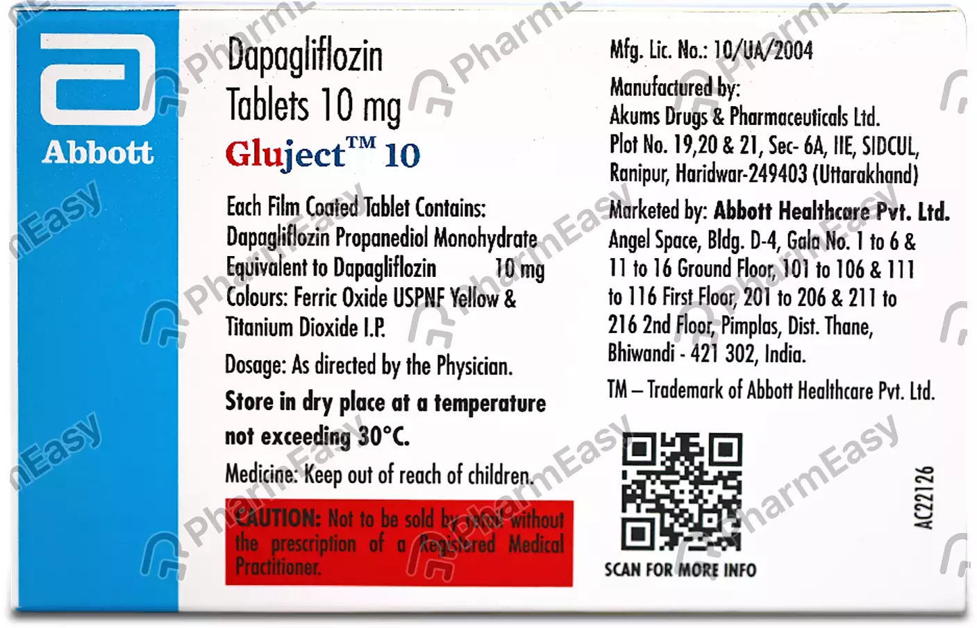 GLUJECT 10MG TAB