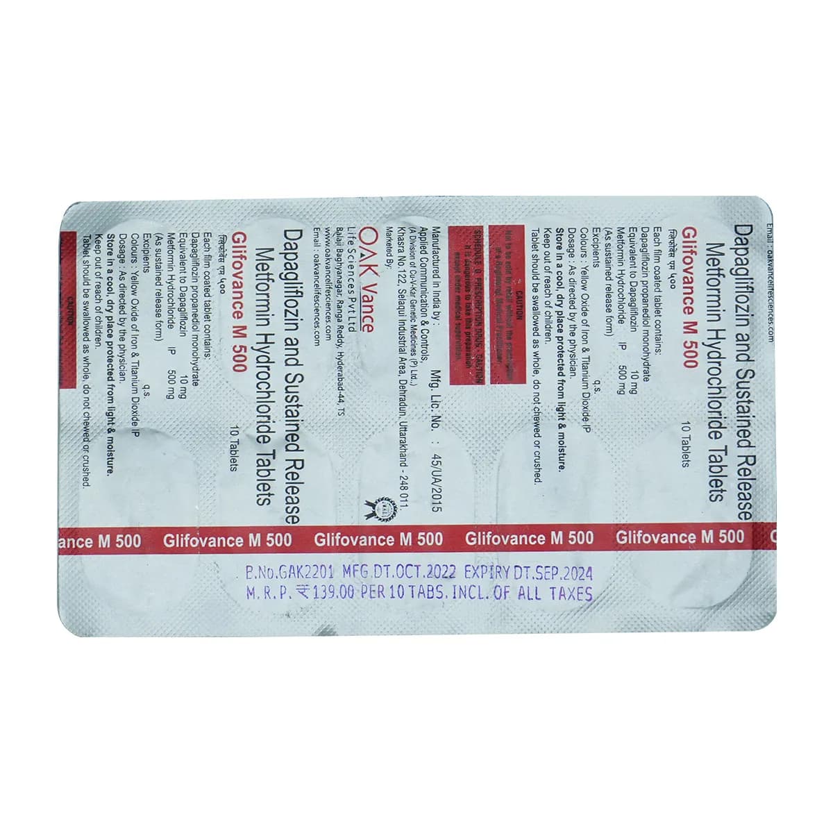 GLYCIROL M 500 TAB 10`S