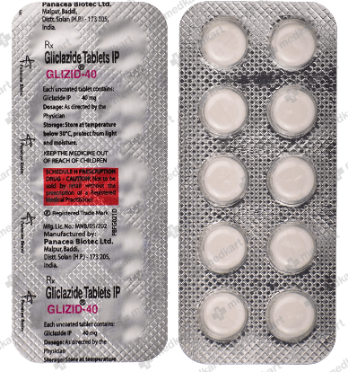 GLYCOZIDE 40MG TAB