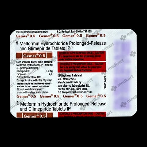GMET MG 0.5MG TAB