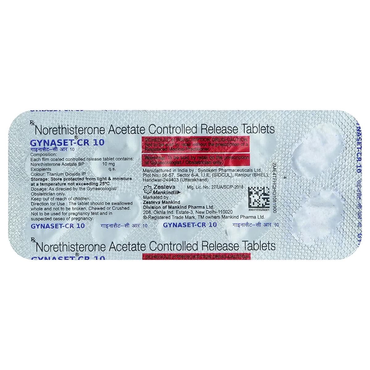 GYNASET CR 10 TAB