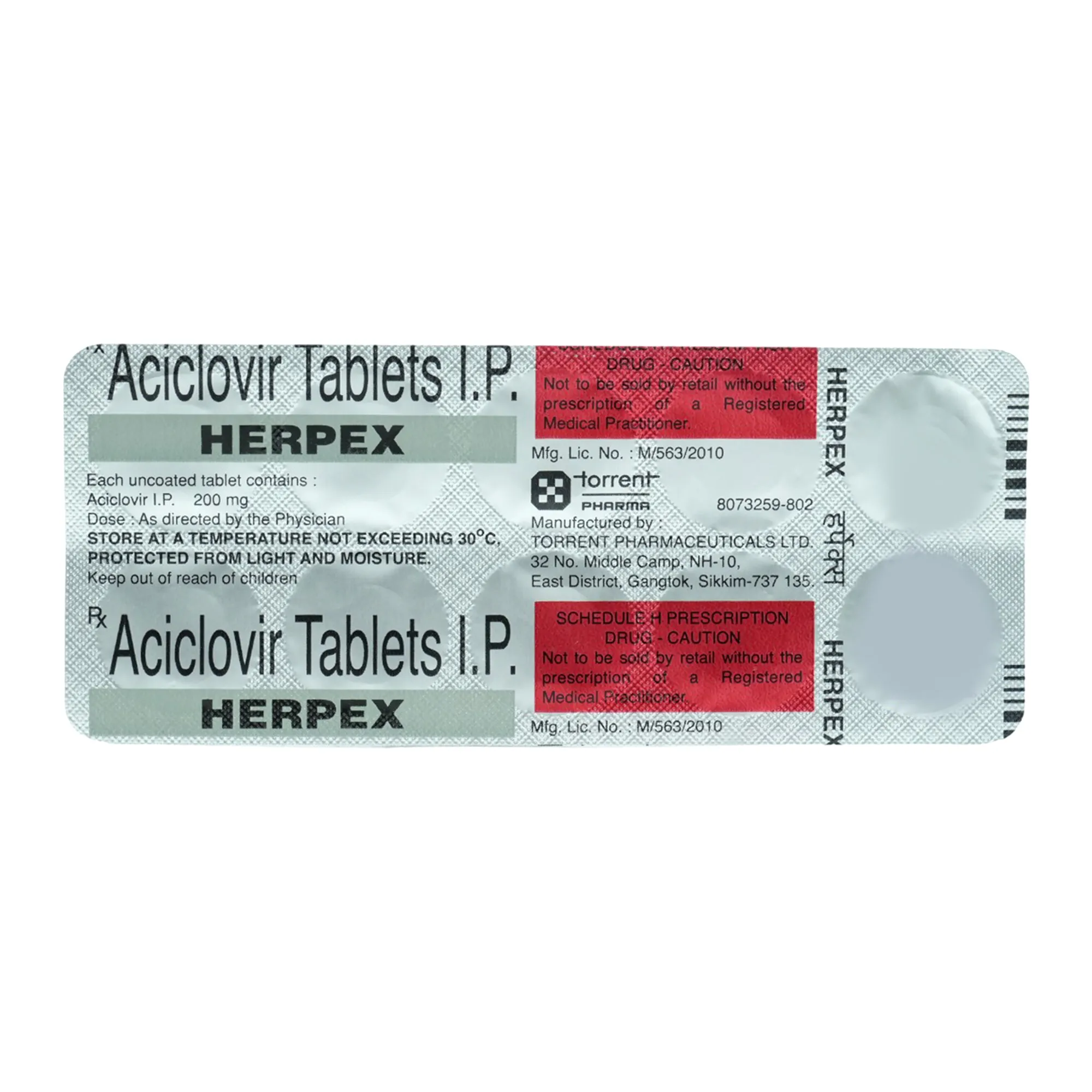 HERPEX 200MG TAB 10`S