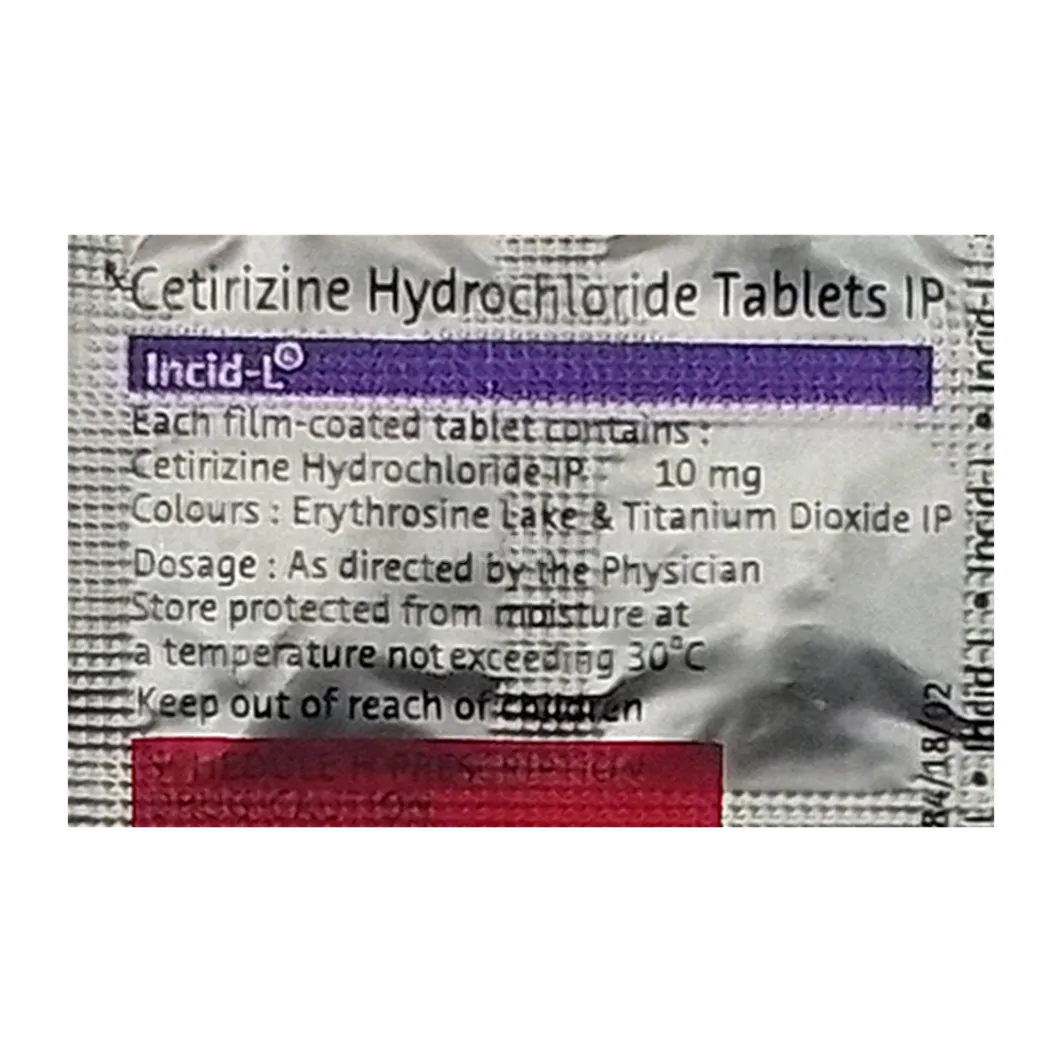 INCID -L TAB 10`S