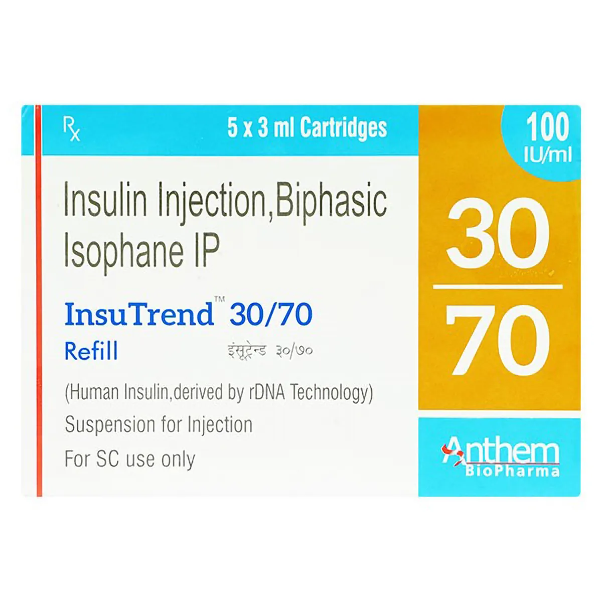 INSUTREND 30/70 100IU REFIL