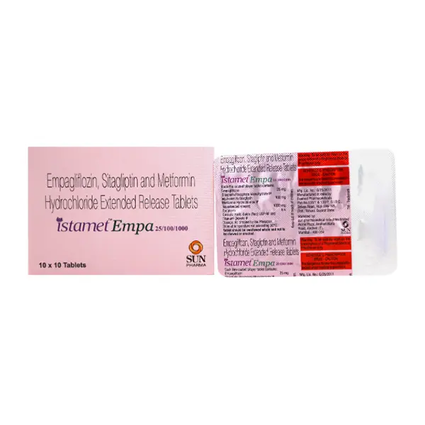 ISTAMET EMPA 25/100/1000MG TAB