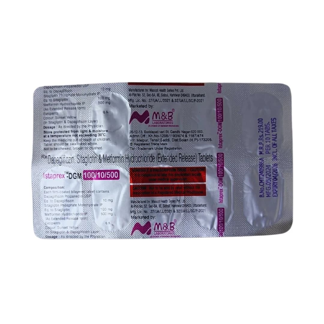 ISTAPREX DGM 100/10/500MG