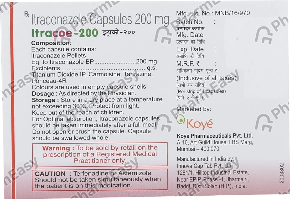 ITRACOE 200MG CAP