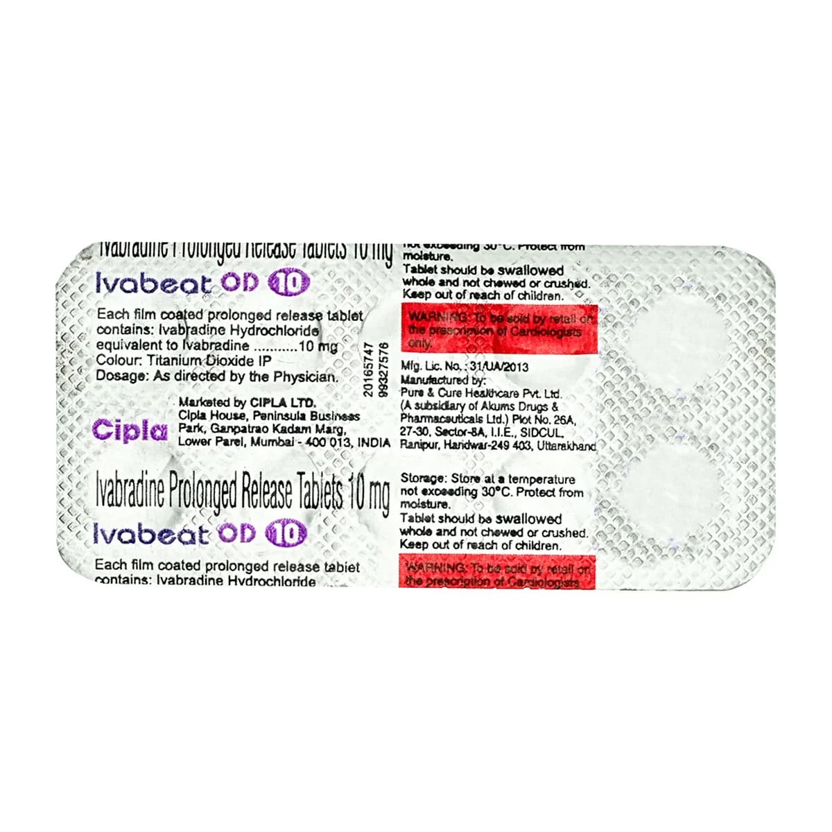 IVABEAT OD 10MG TAB