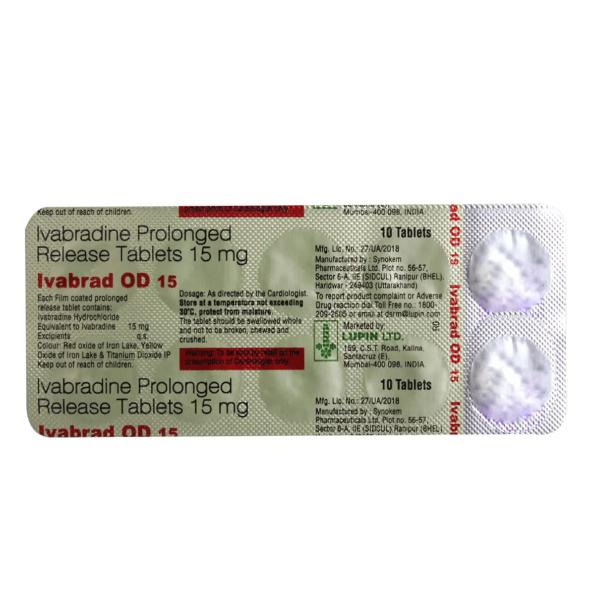 IVABRAD OD 15MG TAB