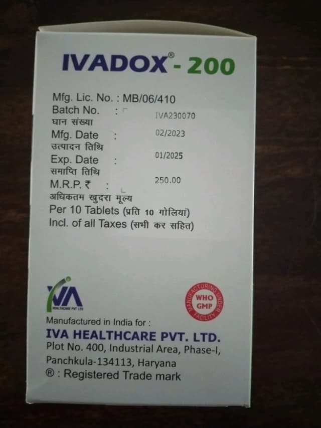 IVADOX-200MG TAB