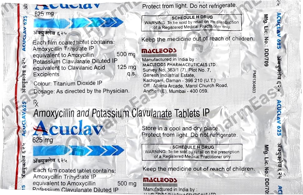 JACCLAV 625 TAB 10`S