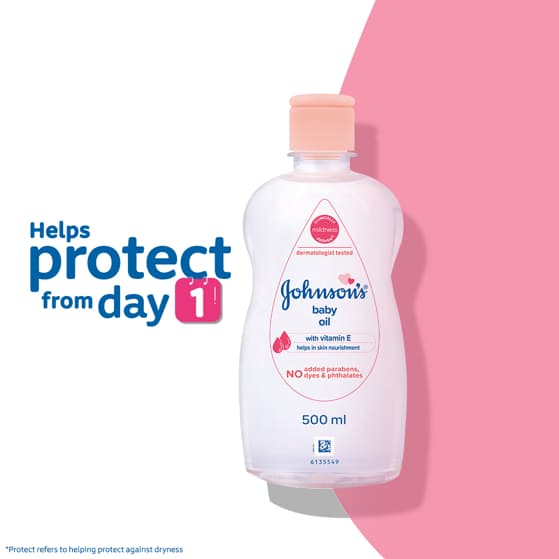 Johnsons Baby Oil With Vitamin E