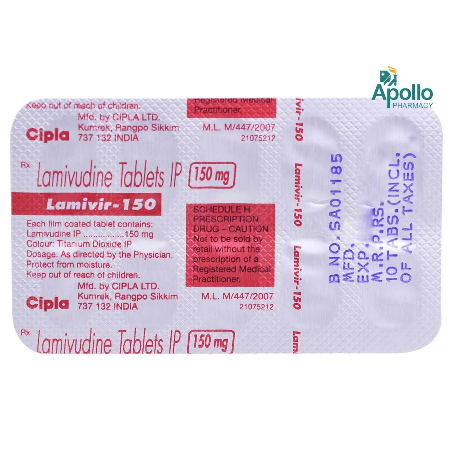 LAMIVIR 150MG 10`S