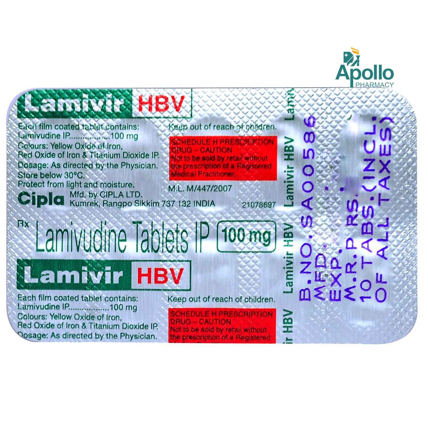 LAMIVIR HBV TAB 10`S