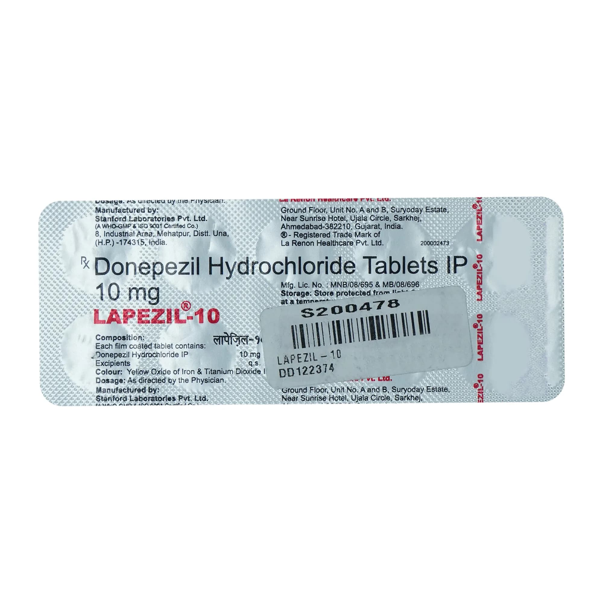 LAPEZIL-10MG TAB