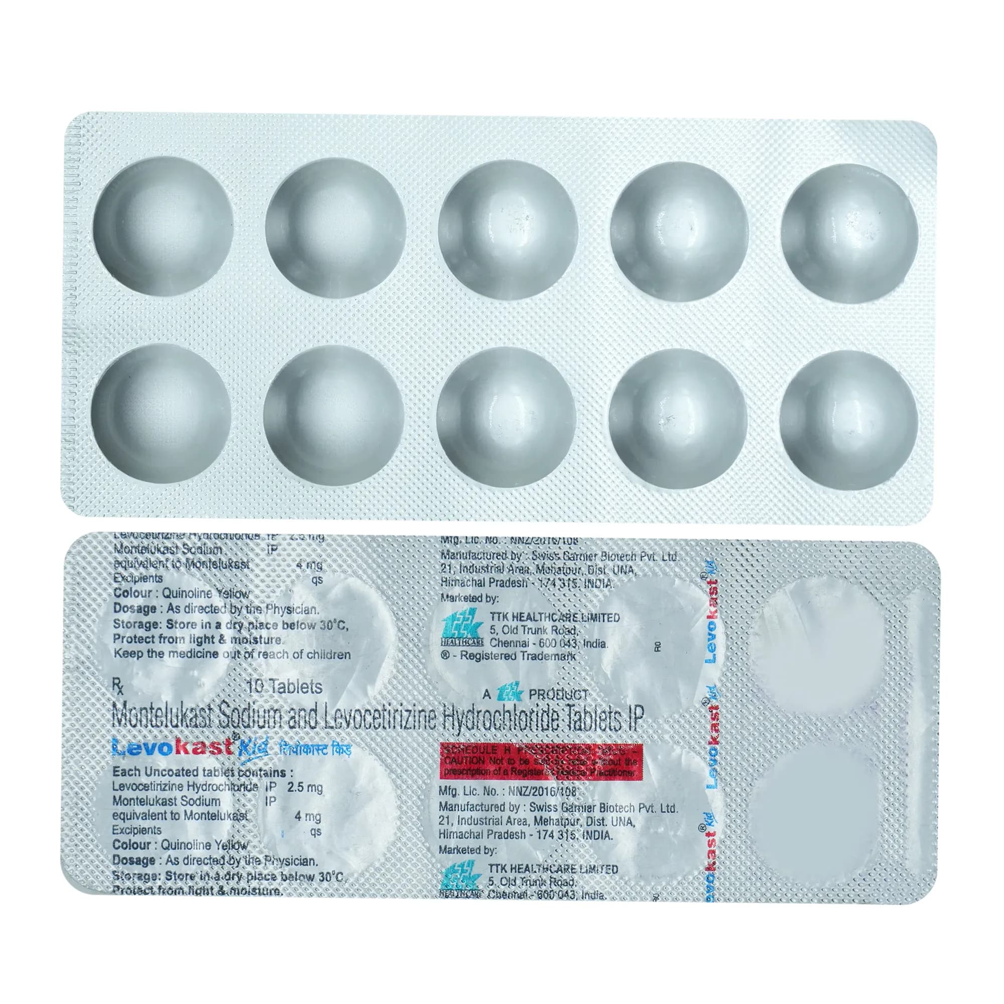 LEVOKAST KID TAB 10`S