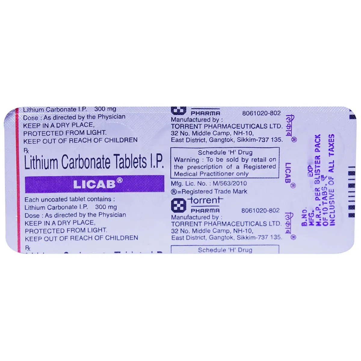LICAB TAB 10`S
