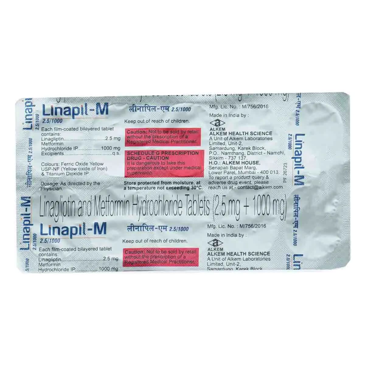 LINAPIL-M XR 1000MG TAB