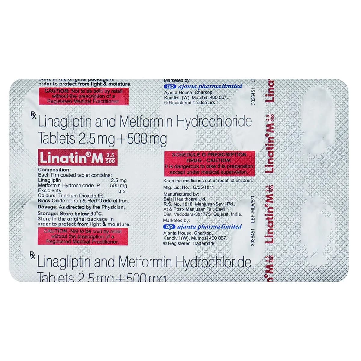 LINATIN M 2.5/ 500 MG TAB