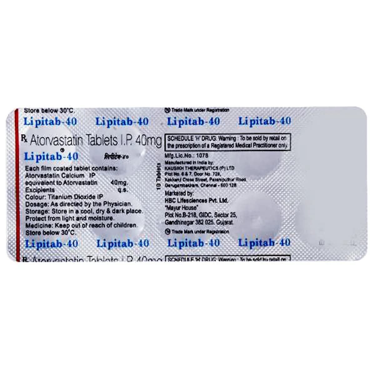 LIPITAB 40MG TAB