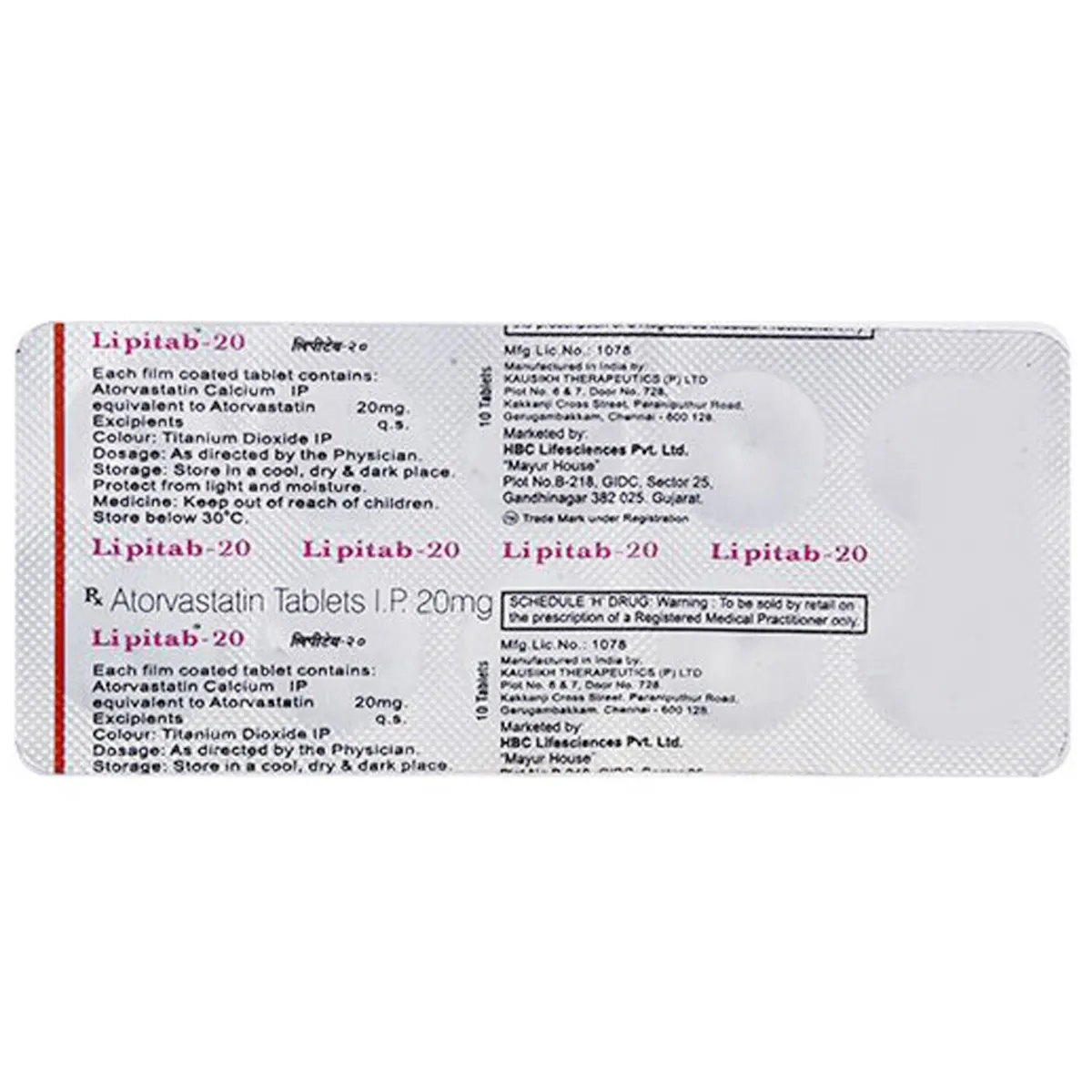 LIPITAB CV 20 CAP
