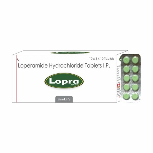Loperamide 2MG Tab (Lopra) 1X10