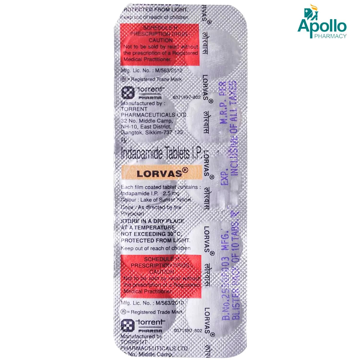 LORVAS TAB 10`S