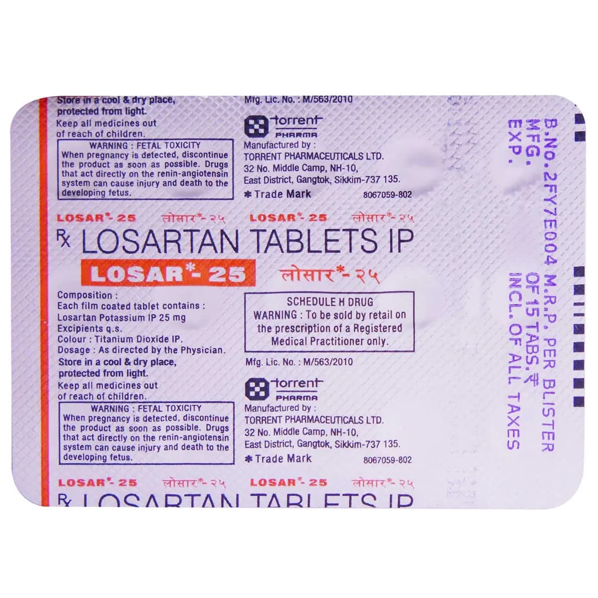 LOSAR CH 6.25MG TAB
