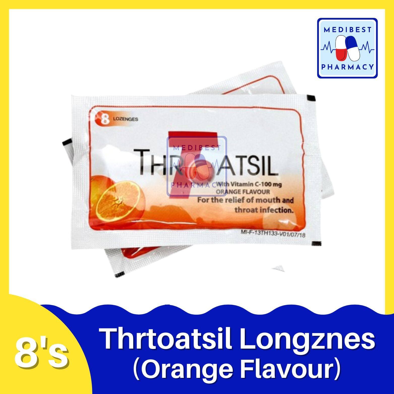 LOSILS ORANGE LOZENGES 8`S
