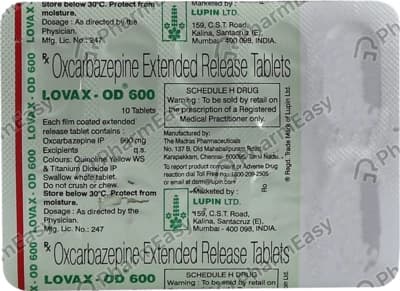 LOVAX OD 600MG 10`S