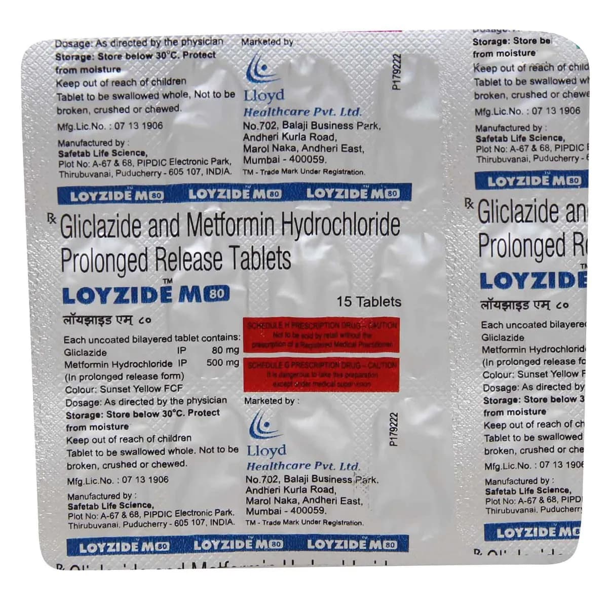 LOYZIDE 80MG TAB 15`S