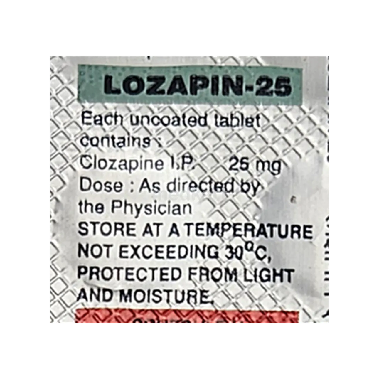 LOZAPIN 25MG TAB 10`S