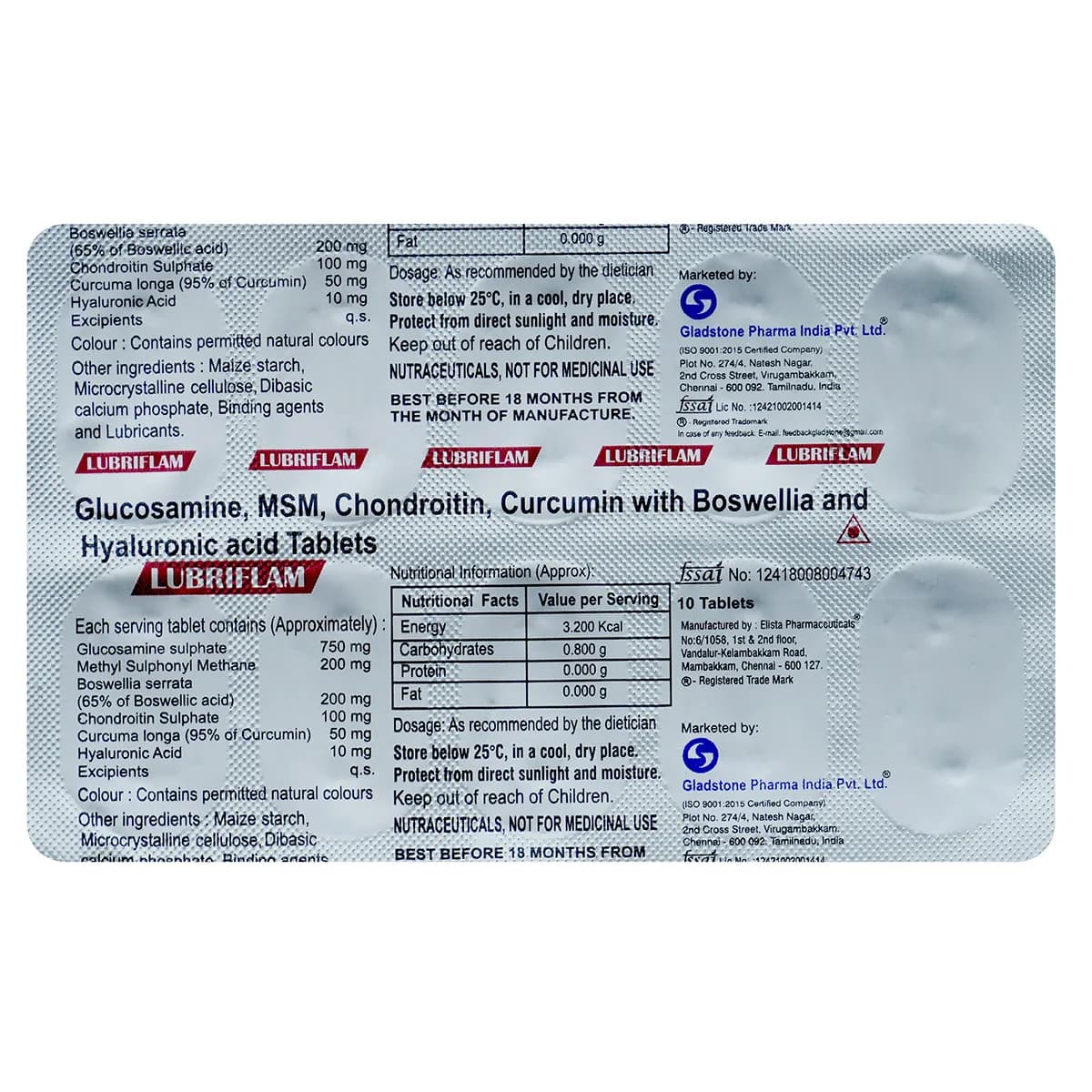 LUBRIFLAM TAB 10`S