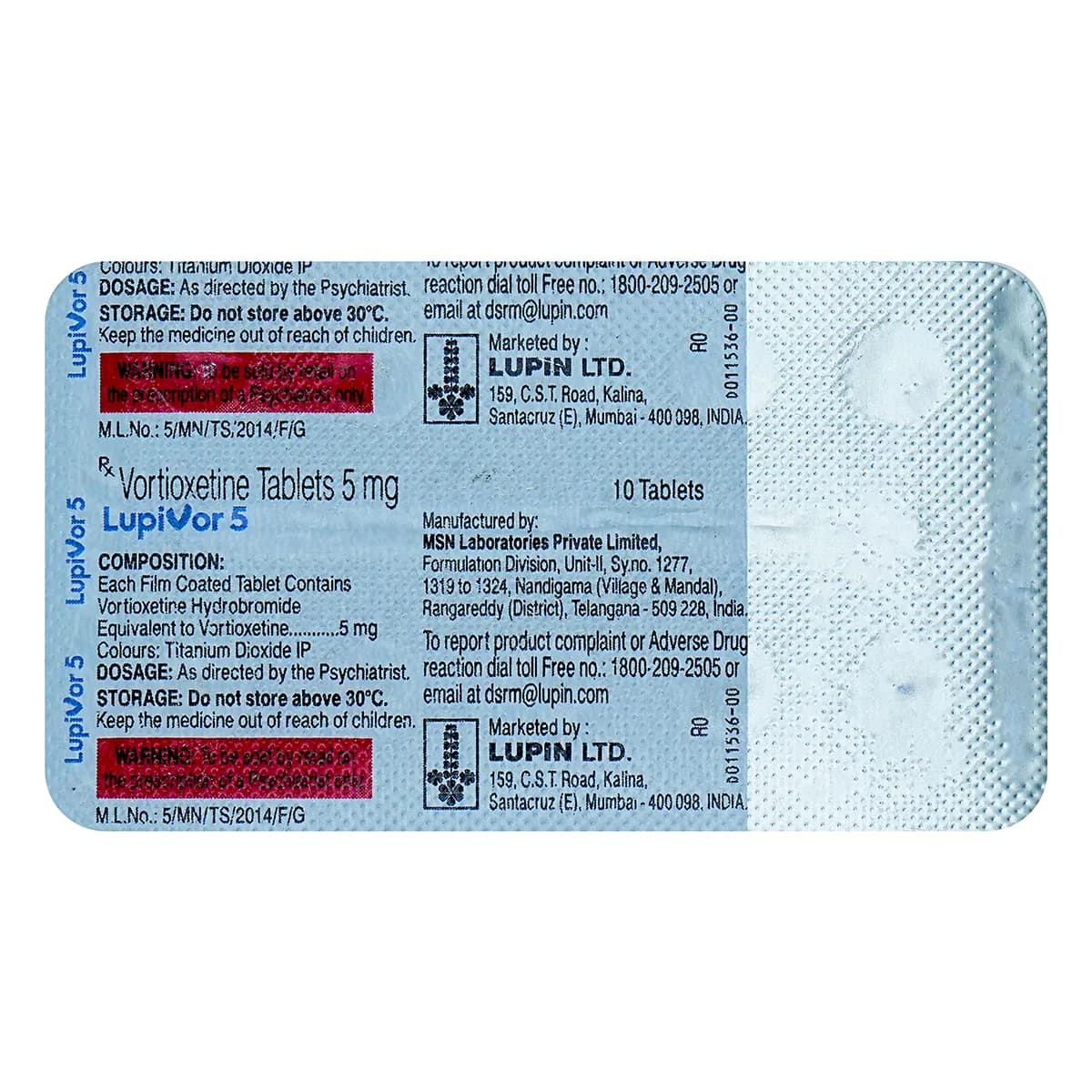 LUPIVOR 5MG TAB