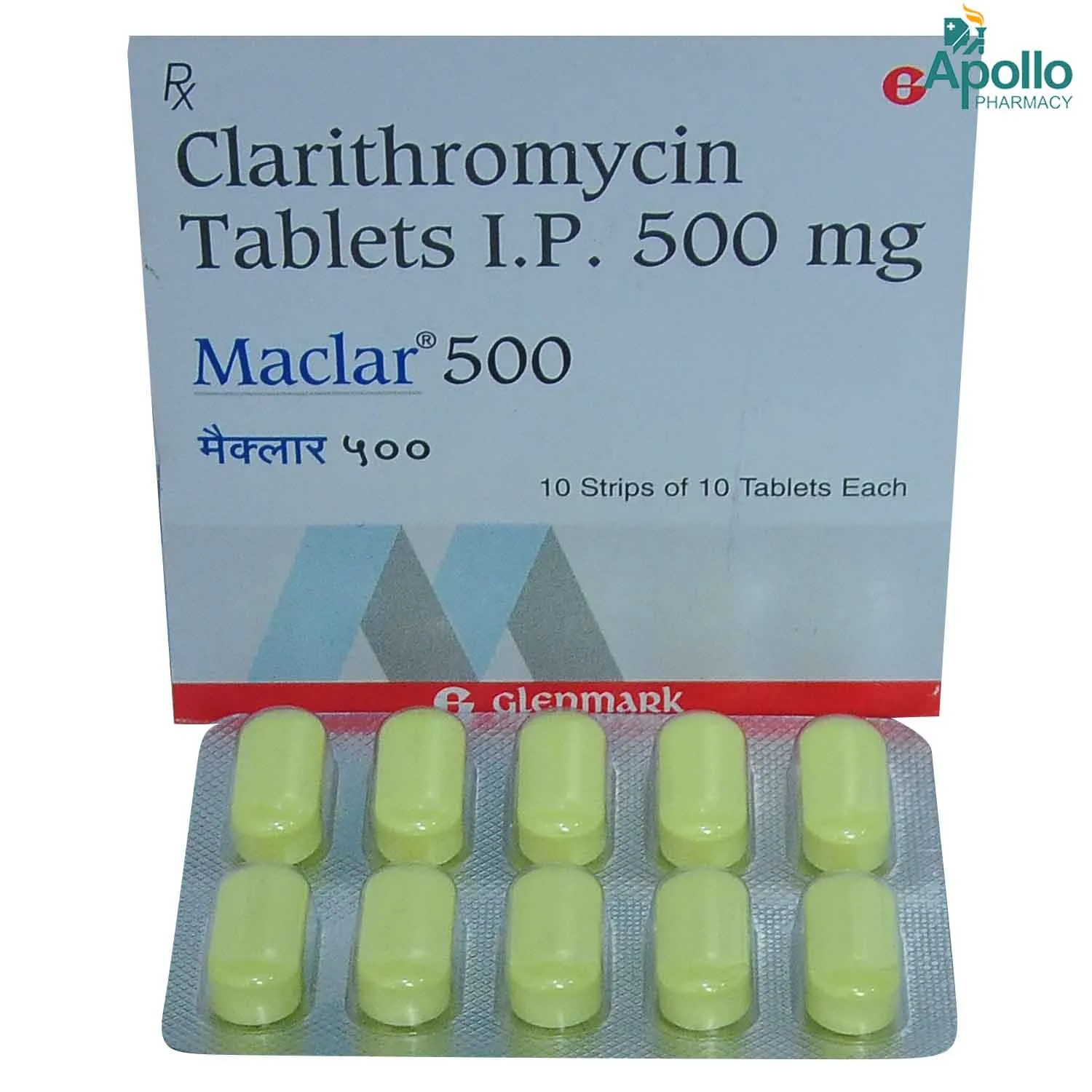 MACLAR 500MG 10`S