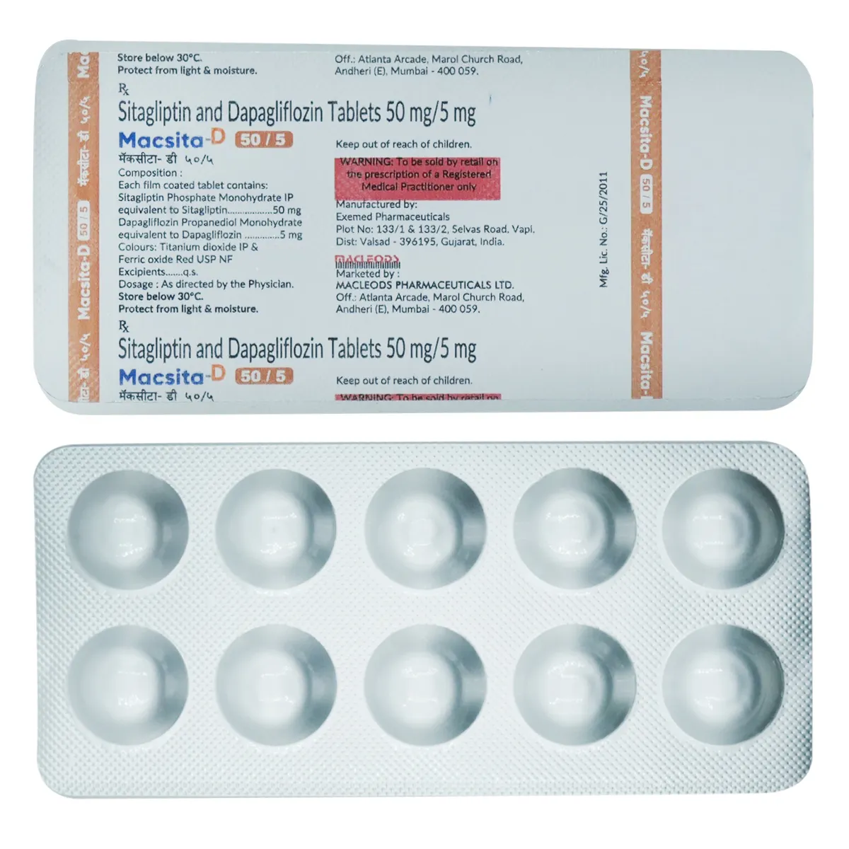 MACSITA D 50/5MG TAB 10`S