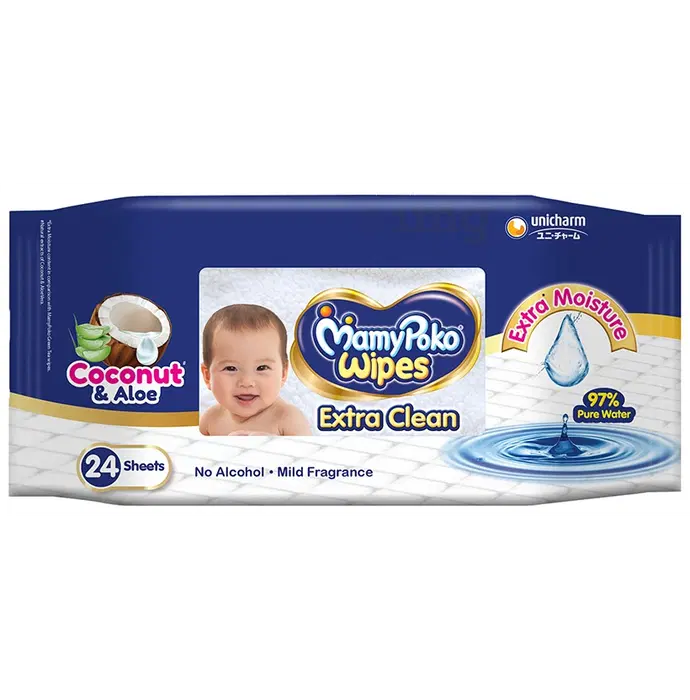 Mamypoko Coconut Wipes (24)