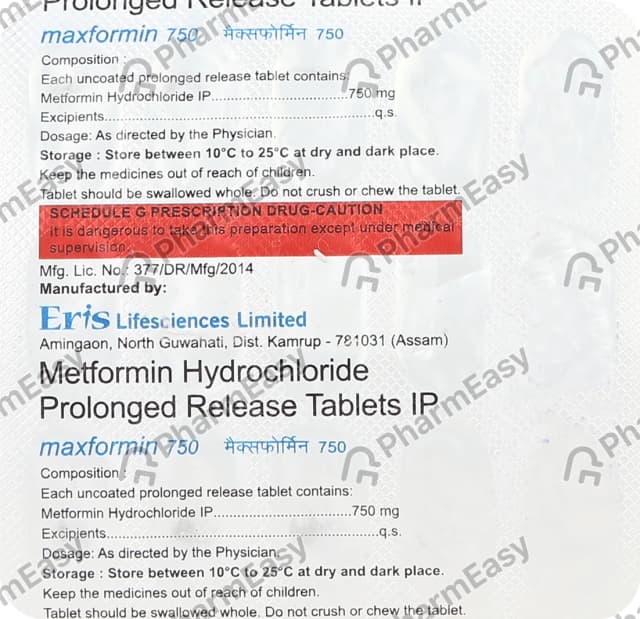 MAXFORMIN 750MG TAB