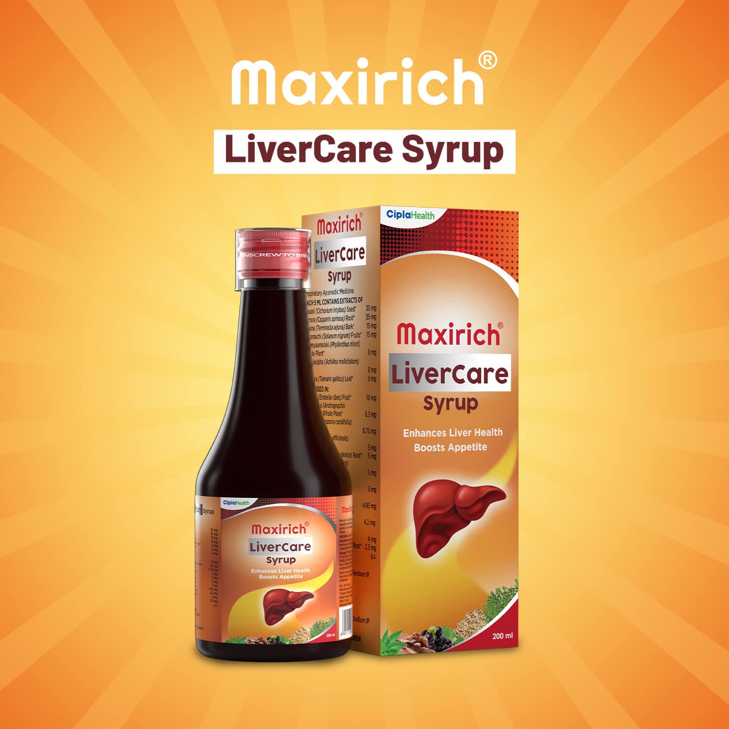 MAXIRICH LIVER CARE SYRUP 200ML